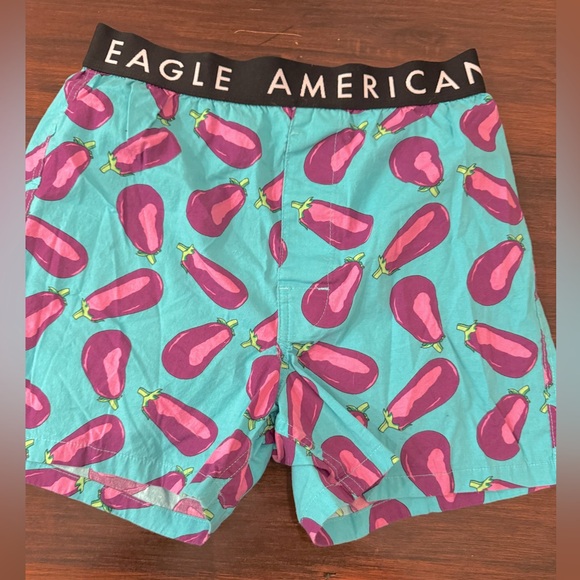 American Eagle Outfitters Other - American Eagle Purple and Teal eggplant Print Boxers XS men’s